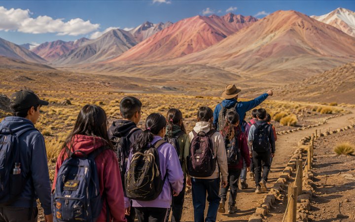 Salida pedagógica en paisaje del norte